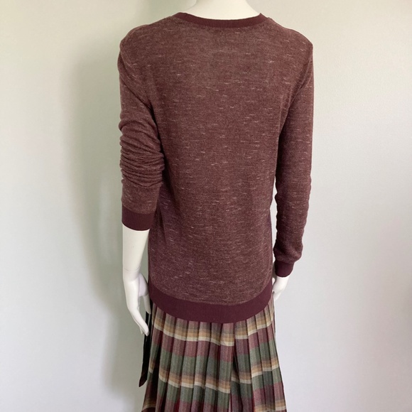 Wilfred Wine Coloured Light Long Sleeved Tee - Picture 7 of 8